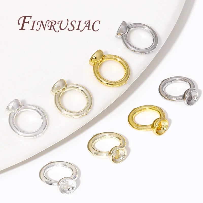 7.5mm 18K Gold Plated Brass End Cap | DIY Jewelry Connector Jewelry Finding P3