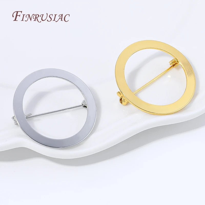 18K Gold Plated Round Brooch Pin Base – DIY Jewelry Finding Brooch Pin Finding P3