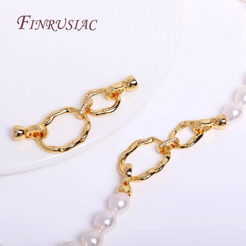 18K Gold Plated Double Loop Connector Clasps | DIY Jewelry Jewelry Clasps & Findings P3