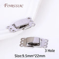 Rhodium Plated 2/3 Row Lock Clasp – DIY Bracelet Necklace Findings Jewelry Clasp Connector P3 Rhodium Plated 3 Pieces