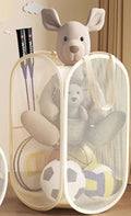 Large Foldable Storage Basket with Handles & Side Pocket Storage Basket P3 Vertical
