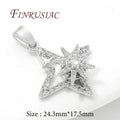 18K Gold Plated Crystal Zircon Star Flower Charms | DIY Jewelry Jewelry Pendant Charms P3 Rhodium Plated 1 piece