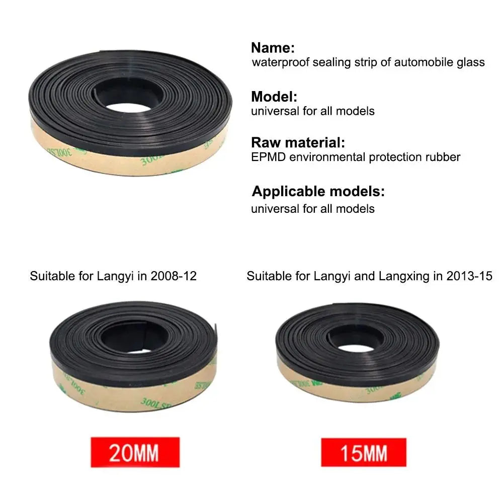 EPDM Rubber Car Window Weatherstrip Seal Strip 1M/4M 15/20mm Car Weatherstrip Seal P3
