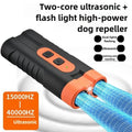 Dual Head Ultrasonic Dog Repeller & Trainer – USB Rechargeable Dog Training Device P3 Black