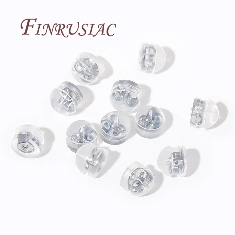 18K Gold Plated Silicone Earring Backs for Studs | 10/30/50 Pcs Earring Backs P3
