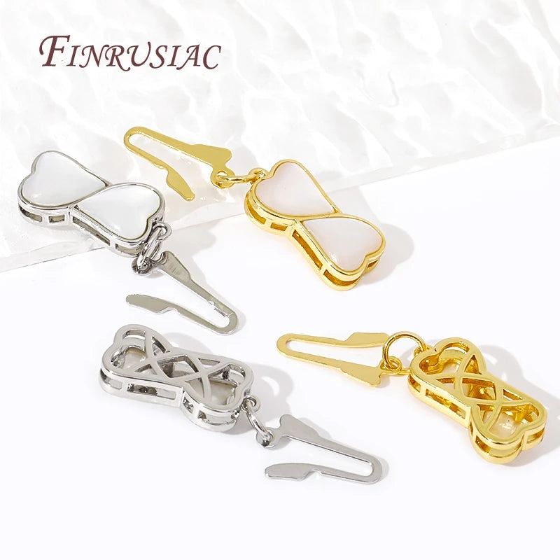 18K Gold Plated Heart Clasp – Pearl Necklace & Bracelet DIY Jewelry Clasp Finding P3