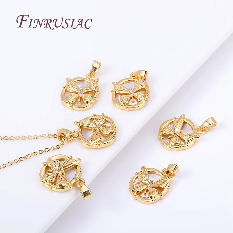 18K Gold Plated Butterfly Pendant Charm | DIY Jewelry Making Jewelry Pendant Charm P3