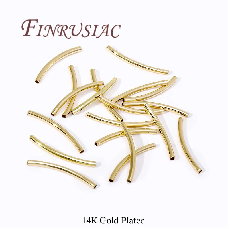 18K Gold Plated Tube Spacer Beads – DIY Jewelry Connectors Jewelry Spacer Beads P3 14K Real Gold Plated 1.5mmx20mm-10pcs