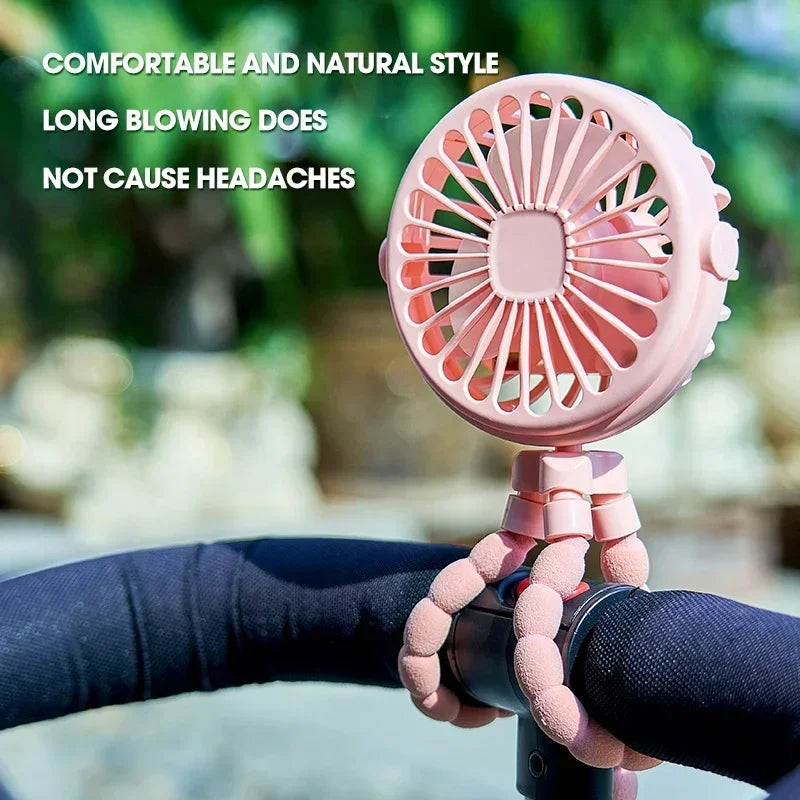 Mini Clip Fan – Flexible USB Rechargeable with Night Light Portable Clip Fan P3