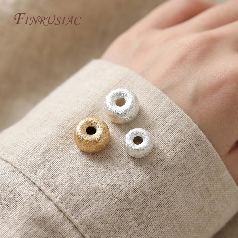 18K Gold Plated Frosted Round Spacer Beads – DIY Jewelry Jewelry Spacer Beads P3