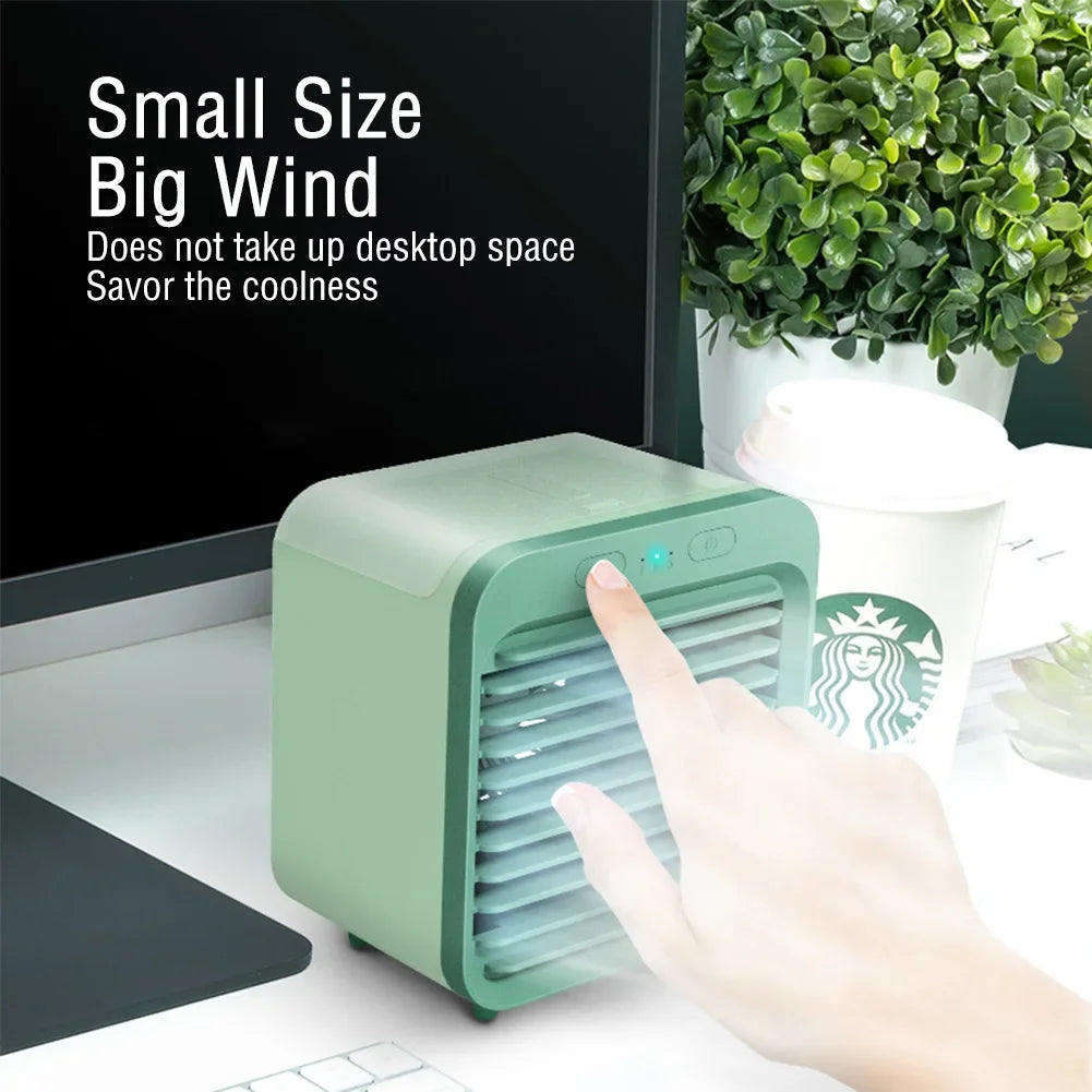USB Rechargeable Mini Cooling Mist Fan | 3-in-1 Desktop Humidifier Portable Mist Fan P3