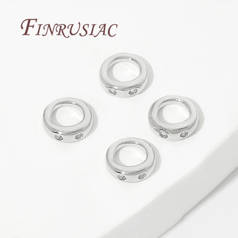 20Pcs 18K Gold Plated 2-Hole Connector Rings | DIY Jewelry Findings Jewelry Connector Findings P3