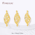 18K Gold Plated Filigree Hollow Leaf Connector | DIY Jewelry Jewelry Connector Finding P3 18K Gold Plated 5 pieces