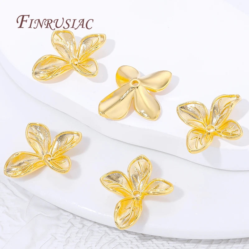 18K Gold Plated Flower Bead Caps – DIY Jewelry Findings Jewelry Bead Caps P3