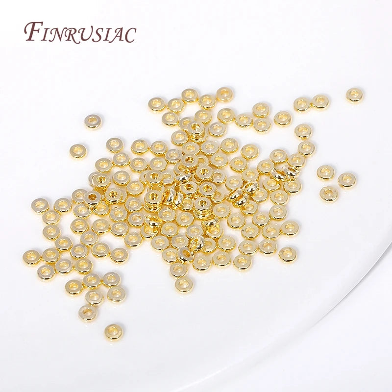 18K Gold Plated Metal Spacer Beads 3–6mm | Jewelry Making Jewelry Spacer Beads P3 18K Gold Plated 4mm-50pcs