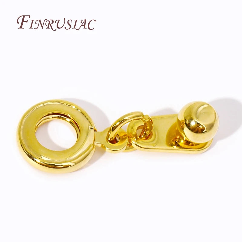 18K Gold Plated Snap Clasp – Bracelet & Necklace Connector Jewelry Clasp Finding P3