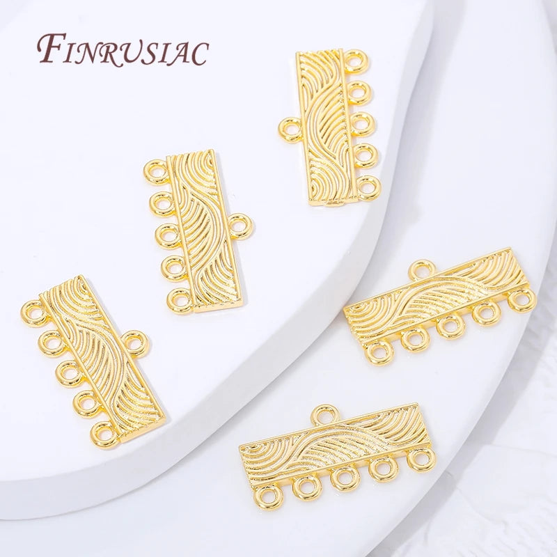 18K Gold Plated Multi Strand Brass Connectors | DIY Jewelry Jewelry Findings P3