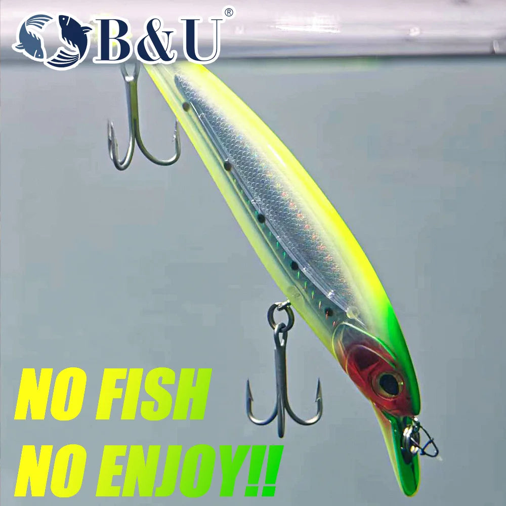 B&U Saltwater Floating Minnow Lure – Tuna Bass Long Cast Saltwater Fishing Lure P3