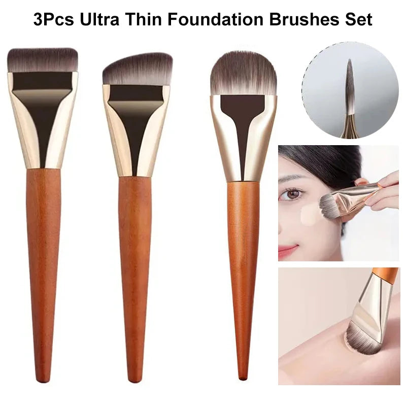 Ultra Thin Foundation & Contour Brush Set | Soft Blending Makeup Brush Set P3