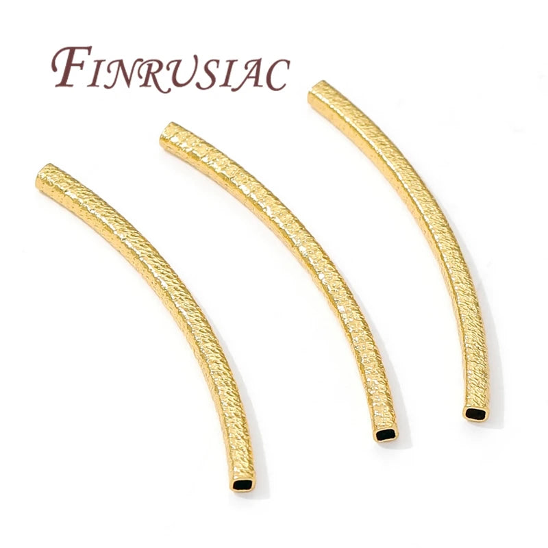 18K Gold Plated Tube Spacer Beads 35mm – DIY Jewelry Connectors Jewelry Spacer Beads P3
