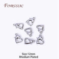 18K Gold Plated Heart Lobster Clasps – 10mm/12mm Jewelry Findings Jewelry Clasps P3 Rhodium Plated 20 Pieces