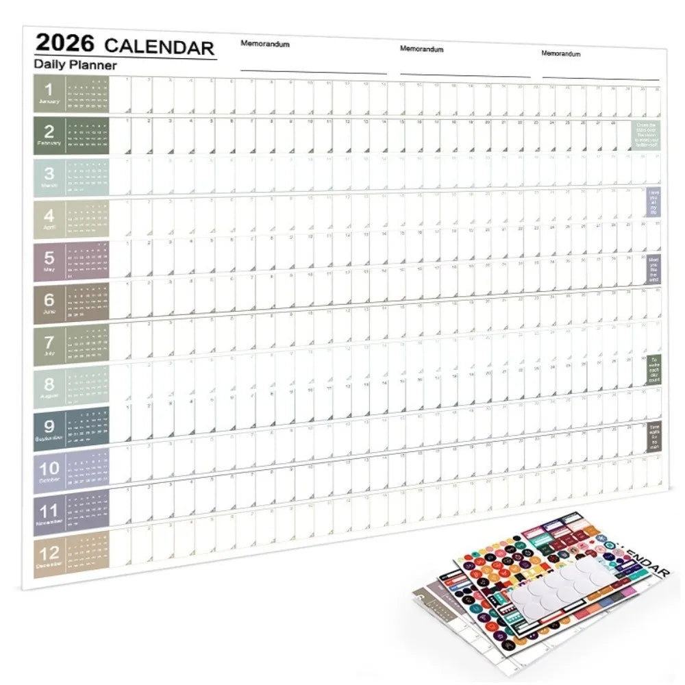 2026 Large Wall Calendar – 365-Day Annual Planner Sheet Wall Calendar Planner P3