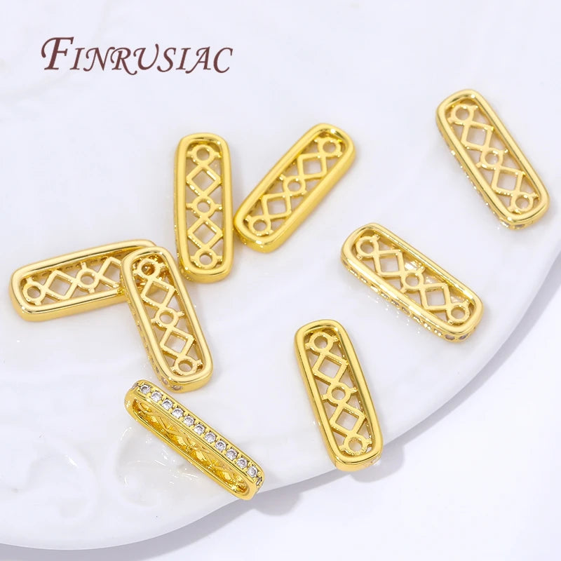 18K Gold Plated Bead Spacers | Metal Separator Bar for Jewelry Bead Spacers P3