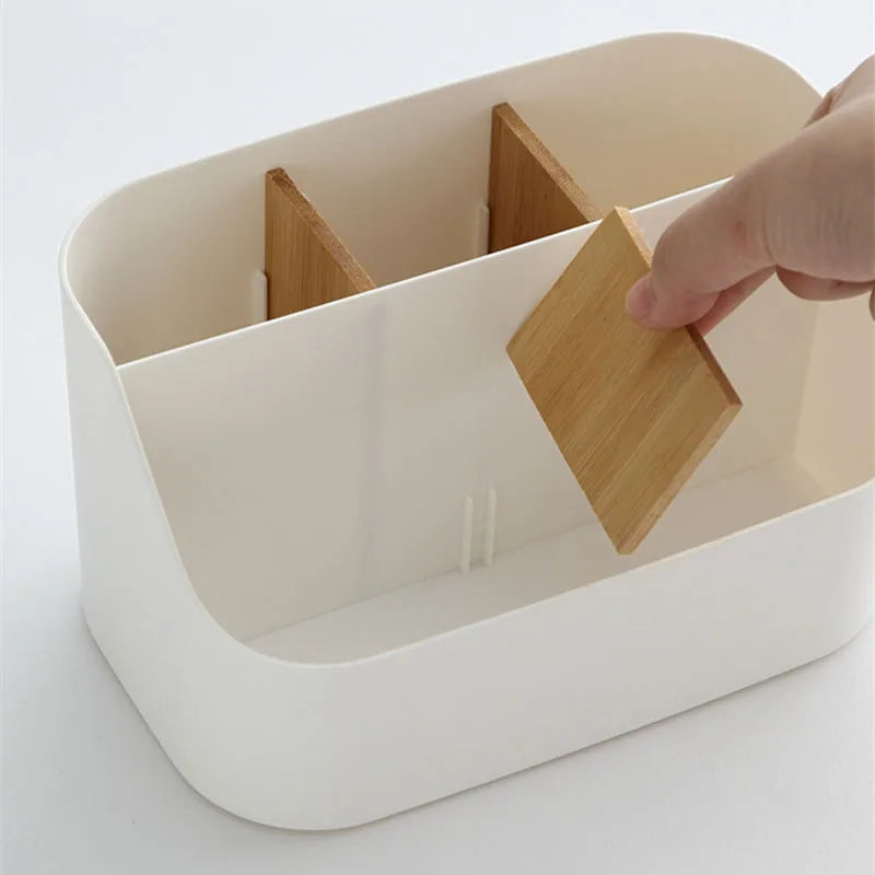 Desktop Makeup & Stationery Organizer Box with Dividers Desk Organizer Box P3