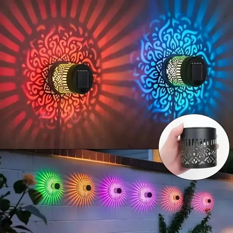 Solar Mandala LED Wall Lamp – Outdoor Waterproof Garden Light Solar Wall Lamp P3