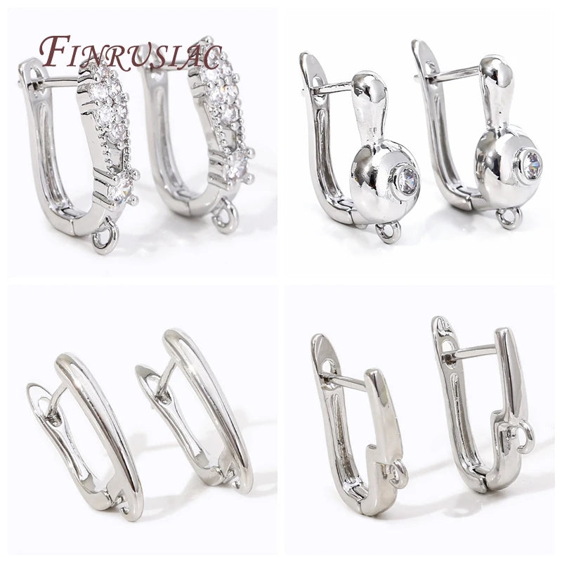 18K Gold Plated CZ Ear Wire Hooks & Clasps – DIY Jewelry Earring Findings P3