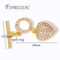18K Gold Plated OT Toggle Clasp with Zircon | DIY Jewelry Jewelry Toggle Clasp P3 18K Real Gold Plated 2 pieces