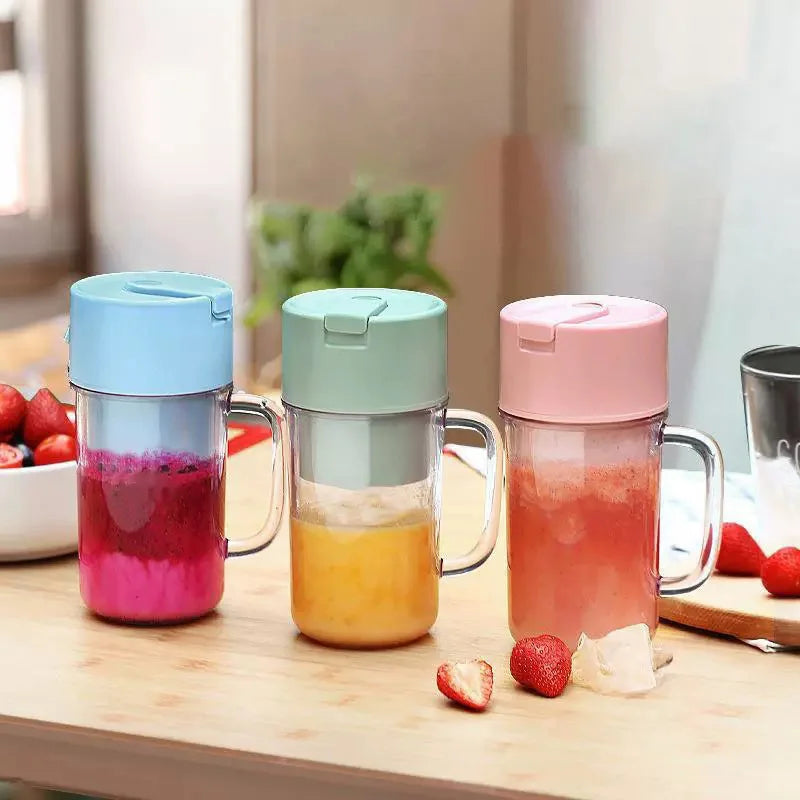 Portable USB Juicer Cup 420ml | 6 Stainless Steel Blades Portable Juicer Blender P3
