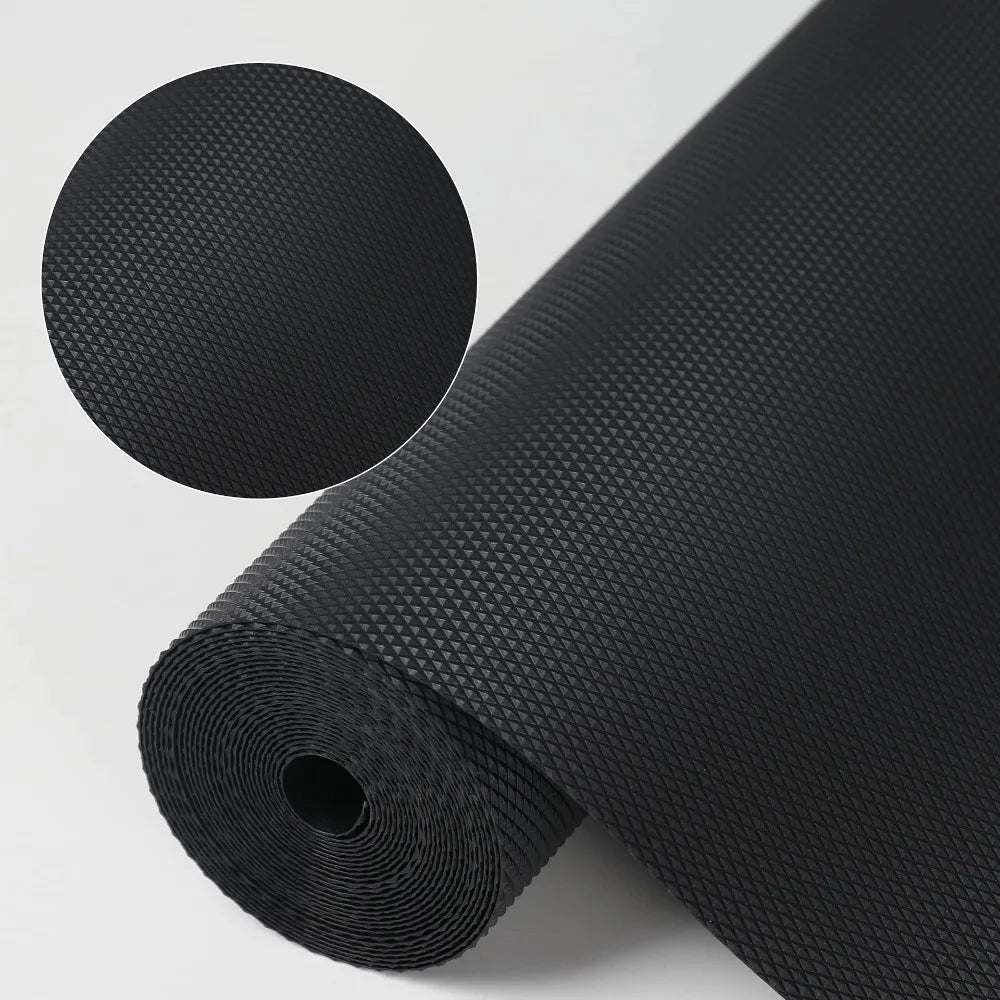 EVA Shelf Liner Non-Slip Waterproof Drawer & Cabinet Mat Shelf Liner Mat P3 Black 30x100cm