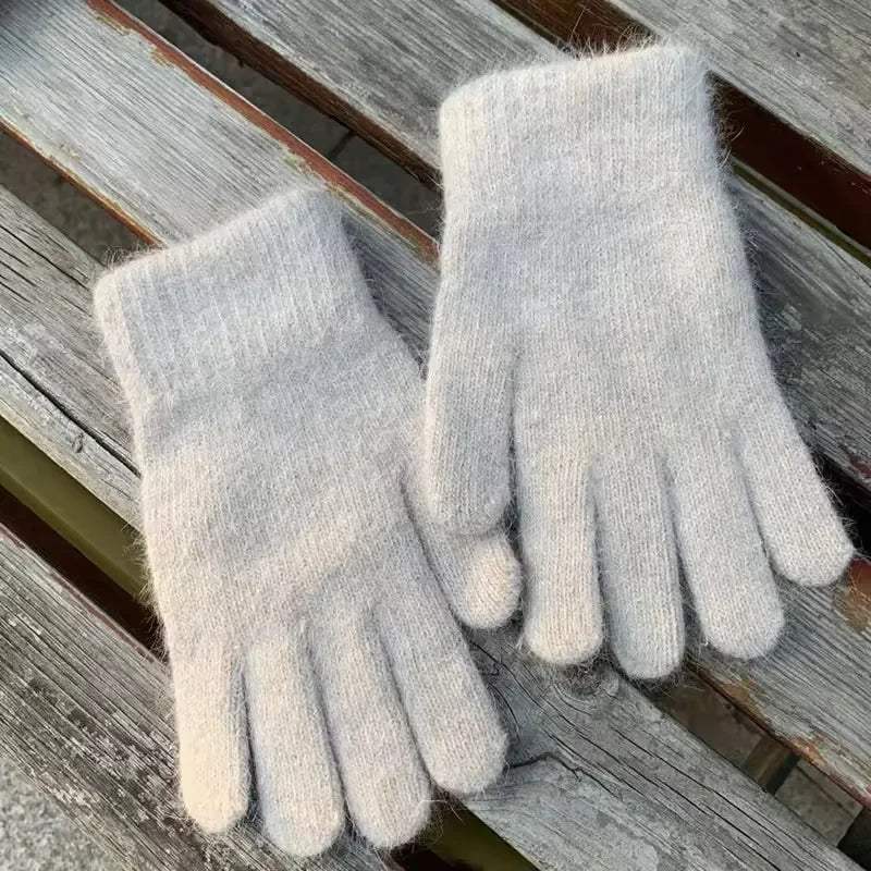 Women's Winter Cashmere Knit Gloves – Warm Full Finger Winter Knit Gloves P3