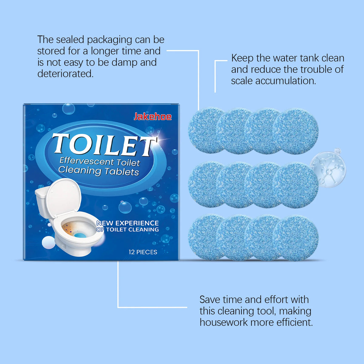 Toilet Cleaning Effervescent Tablets – Deodorize & Remove Stains Toilet Cleaning Tablets P3