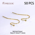 18K Gold Plated Earring Settings & Findings – DIY Jewelry Kit Earring Findings P3 18kGold Plated-50PCS