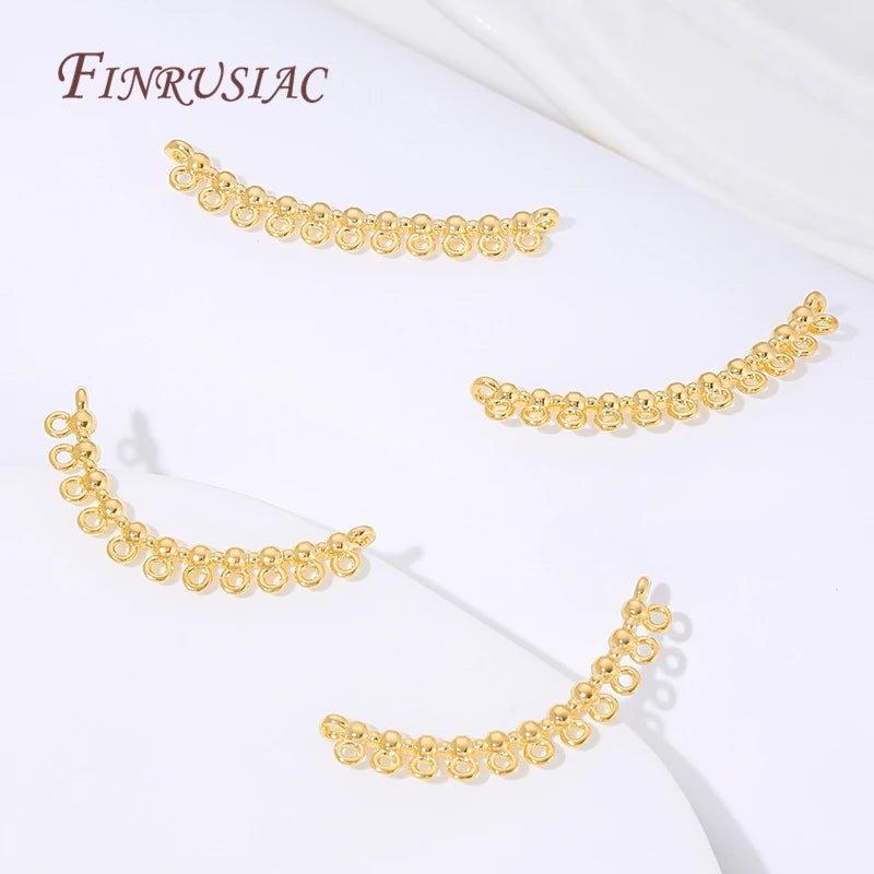 18K Gold Plated Multi-Loop Curved Connector | DIY Earring Findings Earring Findings P3