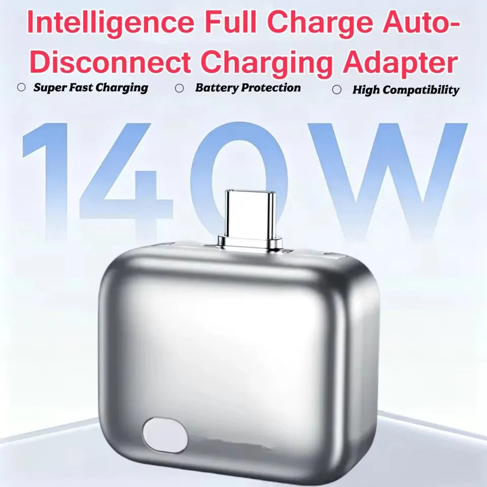 140W USB-C Smart Auto-Disconnect Charger | Anti-Overcharge Guard USB-C Smart Charger P3