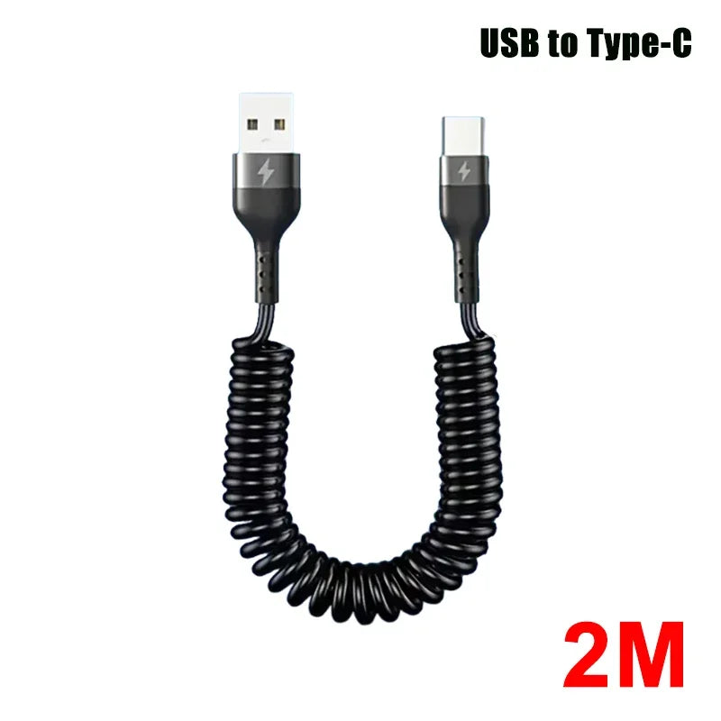 66W Retractable USB-C Fast Charging Cable 5A | 1M 1.8M 2M USB Charging Cable P3 2M USB To Type-C