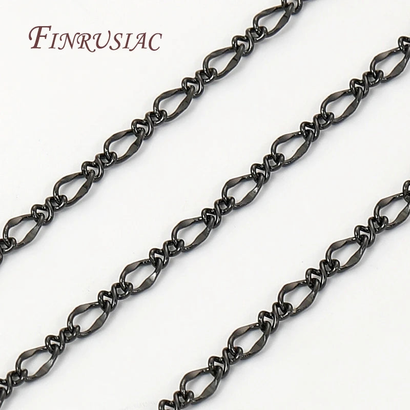 Black Brass Decorative Chain for DIY Jewelry Making – 2.8mm Jewelry Making Chain P3