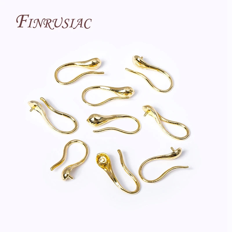 18K Gold Plated Pearl Ear Wire Hooks – DIY Earring Findings Earring Findings P3