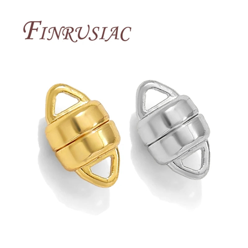 18K Gold Plated Magnetic Clasp 6x10mm – Bracelet & Necklace Magnetic Jewelry Clasp P3
