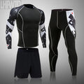 Men's Thermal Compression Sportswear Set – Long Johns & Leggings Compression Sportswear Set P3 3-piece set S