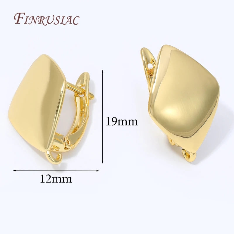 18K Gold Plated CZ Leverback Earring Findings – DIY Dangle Earring Findings P3 18K Real Gold Plated 1 pair