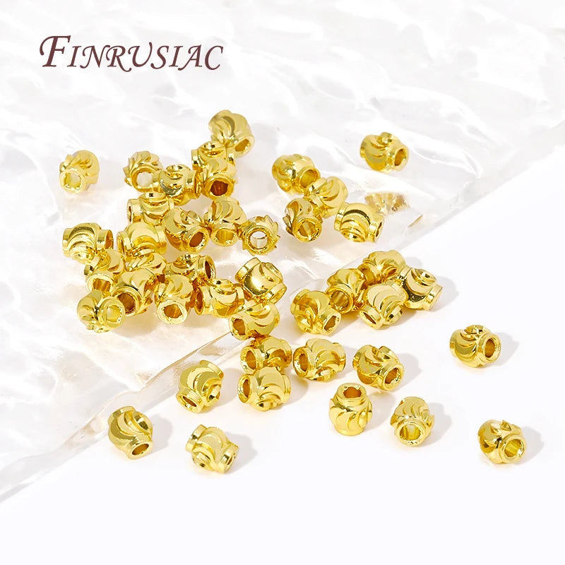 Lantern Spacer Beads 18K Gold Plated Brass – DIY Jewelry Jewelry Spacer Beads P3