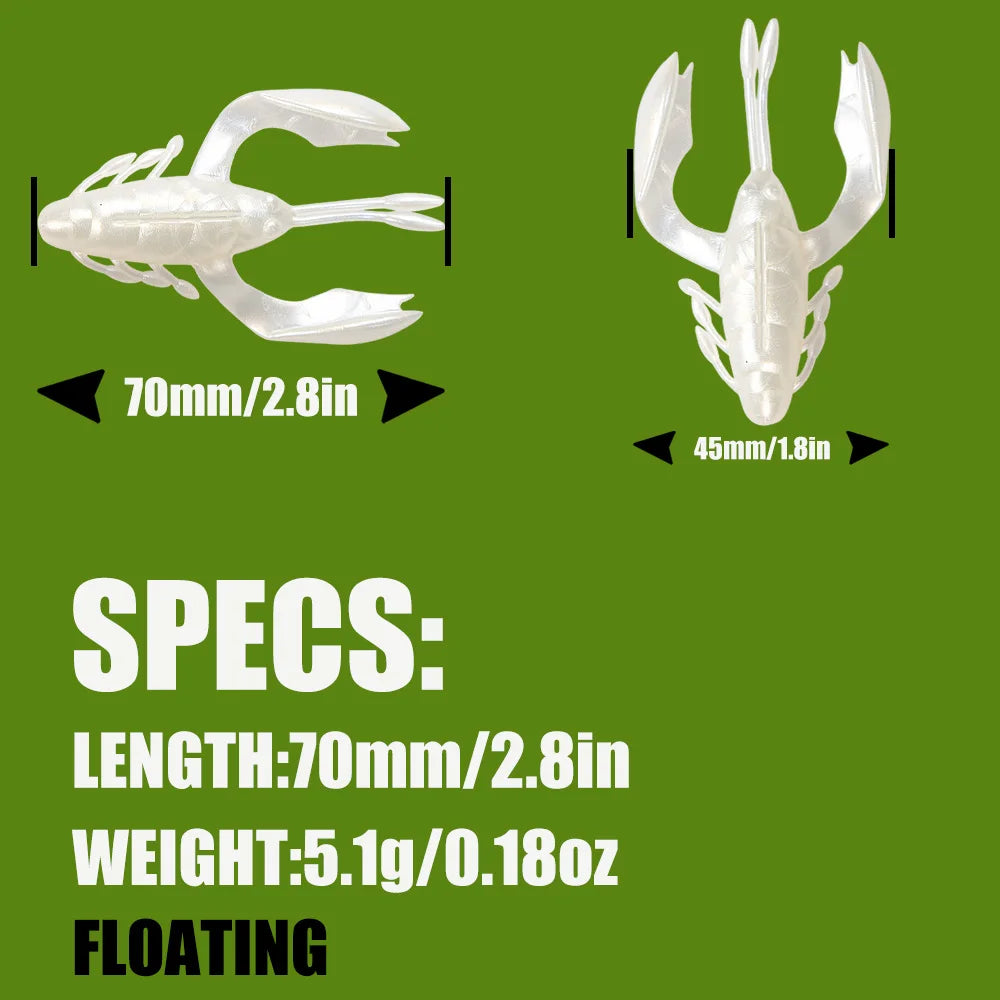 B&U Floating Soft Baits – Crayfish & Shrimp Lures for Bass Soft Fishing Lure P3