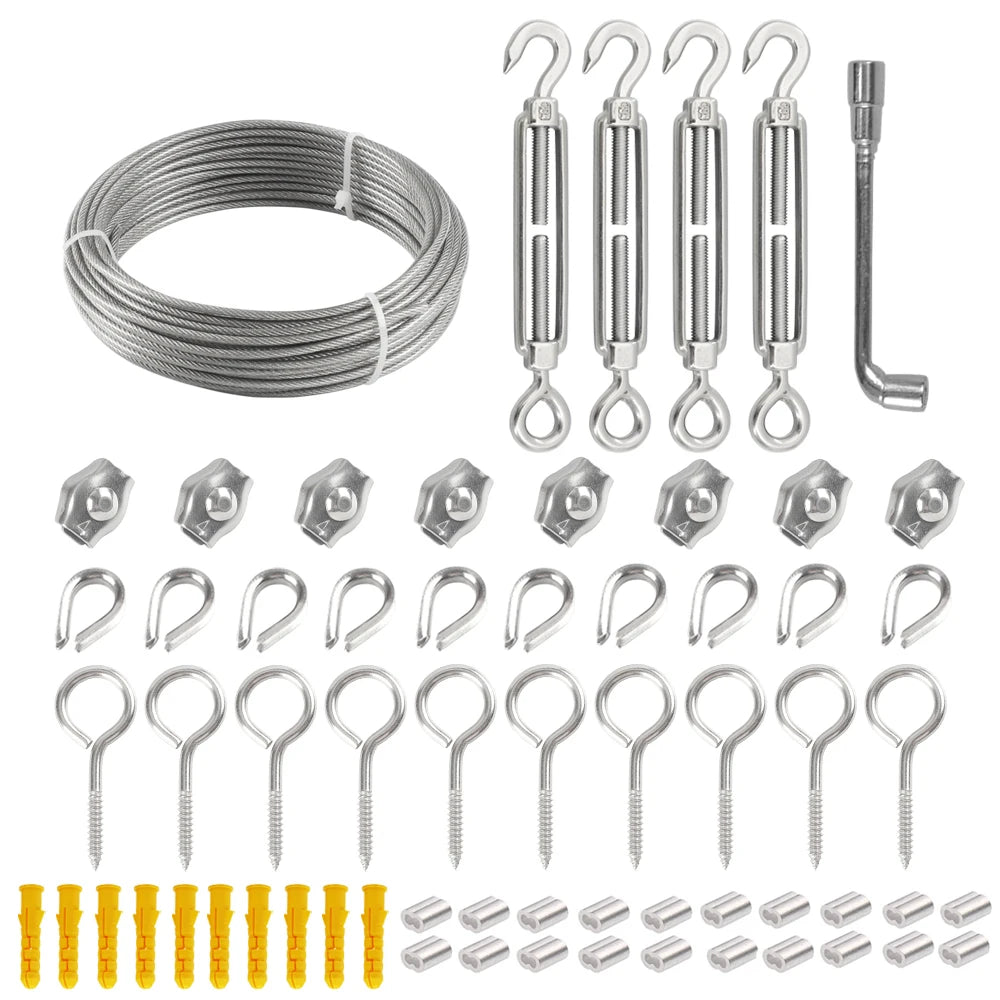 3mm Stainless Steel Wire Rope Kit – PVC Coated 20M/30M Wire Rope Kit P3 20M