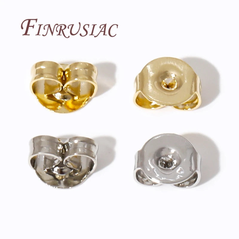 50-Pack 14K Gold Plated Earring Backs – Stud Locking Stoppers Earring Backs Findings P3
