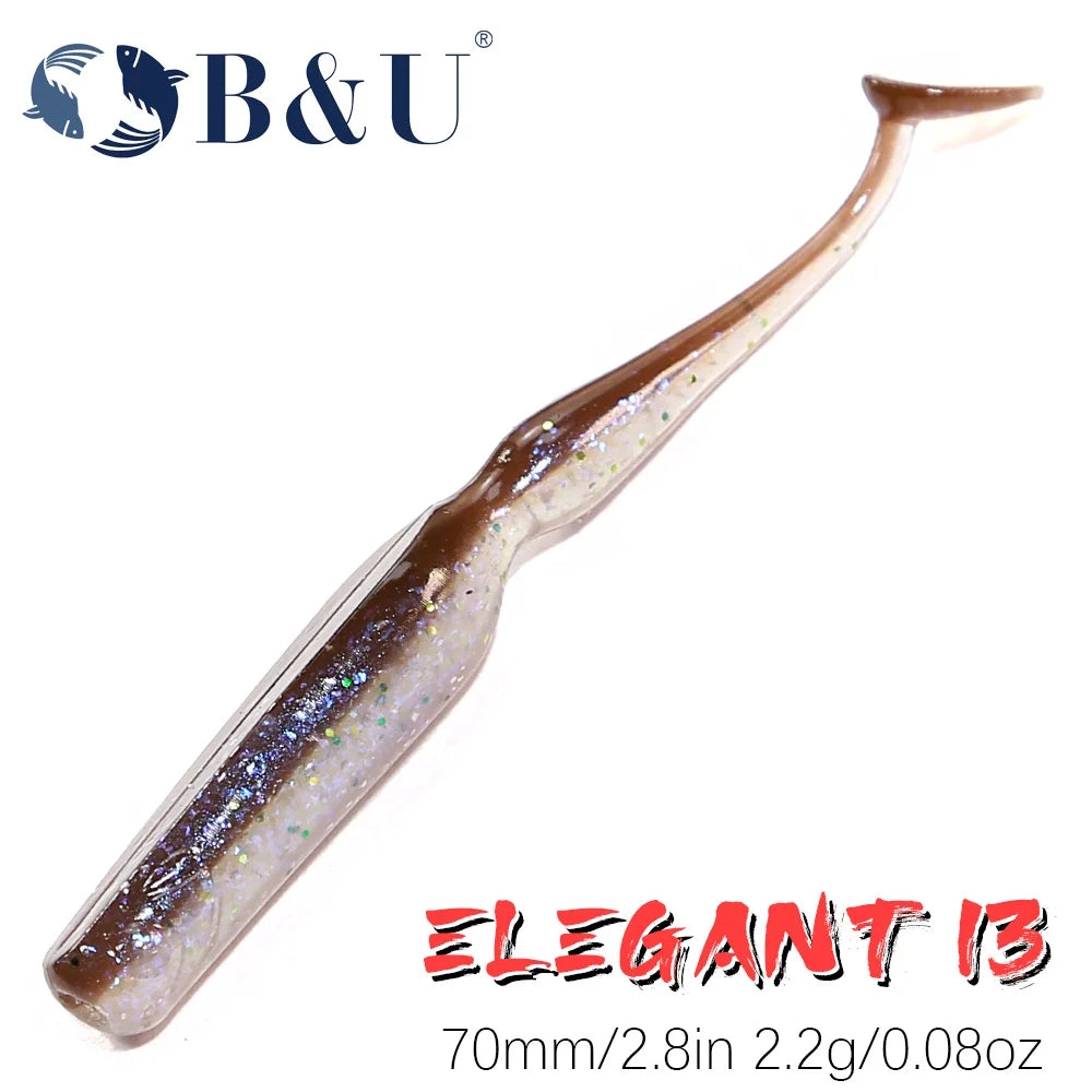 B&U 70mm Soft Swimbait Lure – Pike Zander Perch + JIG Head Soft Swimbait Lure P3