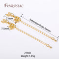 18K Gold Plated Lobster Clasp & Extension Chain | DIY Jewelry Jewelry Findings P3 18K Real Gold Plated 2 Pieces